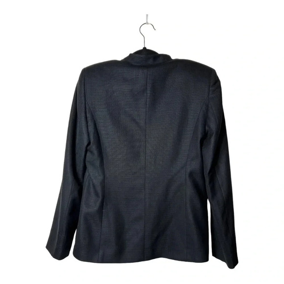 0378W. ZANELLA LONG SLEEVE MOCK NECK BLAZER BLACK IN COLOR MADE IN ITALY SIZE 6 - Picture 6 of 9